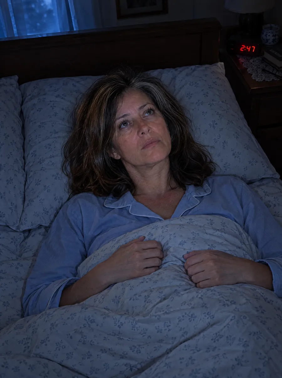 A letto alle tre di notte, sveglia a fissare il soffitto